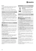 Preview for 20 page of Würth 0827 981 501 Translation Of The Original Operating Instructions