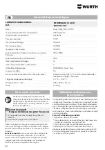 Preview for 22 page of Würth 0827 981 501 Translation Of The Original Operating Instructions