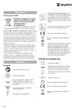 Preview for 82 page of Würth 0827 981 501 Translation Of The Original Operating Instructions