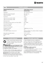 Preview for 83 page of Würth 0827 981 501 Translation Of The Original Operating Instructions