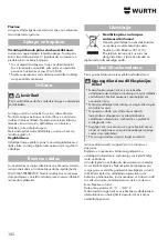 Preview for 102 page of Würth 0827 981 501 Translation Of The Original Operating Instructions