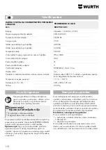 Preview for 112 page of Würth 0827 981 501 Translation Of The Original Operating Instructions