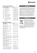 Предварительный просмотр 37 страницы Würth 0864 22 Operating Instructions Manual