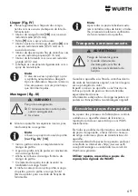 Предварительный просмотр 69 страницы Würth 0864 22 Operating Instructions Manual