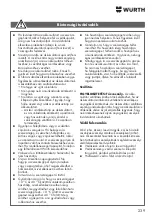 Предварительный просмотр 239 страницы Würth 0864 92 Operating Instructions Manual