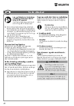 Preview for 48 page of Würth 0891 110 500 Translation Of The Original Operating Instructions