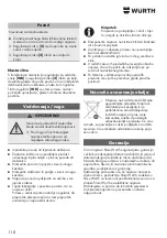 Preview for 118 page of Würth 0891 110 500 Translation Of The Original Operating Instructions