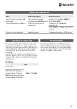 Preview for 131 page of Würth 0891 110 500 Translation Of The Original Operating Instructions