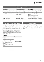 Preview for 137 page of Würth 0891 110 500 Translation Of The Original Operating Instructions