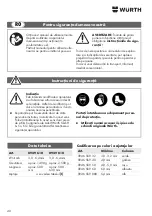 Предварительный просмотр 40 страницы Würth 0949 610 Translation Of The Original Operating Instructions