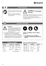 Предварительный просмотр 42 страницы Würth 0949 610 Translation Of The Original Operating Instructions