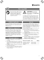 Preview for 7 page of Würth 0964 764 009 Translation Of The Original Operating Instructions