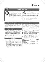 Preview for 8 page of Würth 0964 764 009 Translation Of The Original Operating Instructions