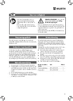 Preview for 9 page of Würth 0964 764 009 Translation Of The Original Operating Instructions