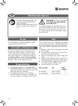 Preview for 10 page of Würth 0964 764 009 Translation Of The Original Operating Instructions