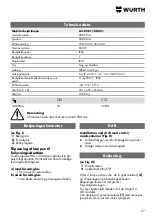 Предварительный просмотр 27 страницы Würth 0981 180 851 Translation Of The Original Operating Instructions