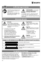 Предварительный просмотр 48 страницы Würth 0981 180 851 Translation Of The Original Operating Instructions