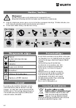 Предварительный просмотр 68 страницы Würth 0981 180 851 Translation Of The Original Operating Instructions