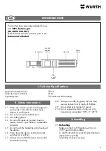 Preview for 5 page of Würth 0984 990 400 Translation Of The Original Operating Instructions