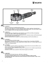 Preview for 4 page of Würth 1952 008 114 Translation Of The Original Operating Instructions