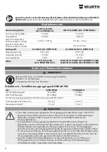 Preview for 6 page of Würth 5700 202 X Operating Instructions Manual