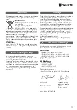 Preview for 93 page of Würth 5700 202 X Operating Instructions Manual