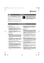 Preview for 5 page of Würth 5700 513 X Translation Of The Original Operating Instructions