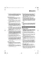 Preview for 6 page of Würth 5700 513 X Translation Of The Original Operating Instructions