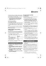 Preview for 10 page of Würth 5700 513 X Translation Of The Original Operating Instructions