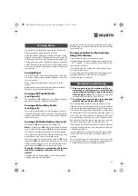 Preview for 12 page of Würth 5700 513 X Translation Of The Original Operating Instructions