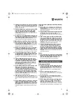 Preview for 14 page of Würth 5700 513 X Translation Of The Original Operating Instructions