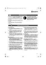 Preview for 22 page of Würth 5700 513 X Translation Of The Original Operating Instructions