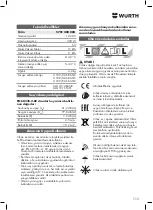 Preview for 113 page of Würth 5701 400 00X Translation Of The Original Operating Instructions