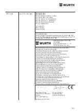 Предварительный просмотр 26 страницы Würth 5701425000 Operating Instructions Manual