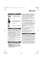 Предварительный просмотр 17 страницы Würth 5708 300 1 Translation Of The Original Operating Instructions