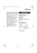 Preview for 27 page of Würth 5708 300 1 Translation Of The Original Operating Instructions