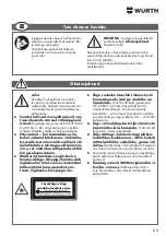 Предварительный просмотр 65 страницы Würth 5709 300 030 Translation Of The Original Operating Instructions