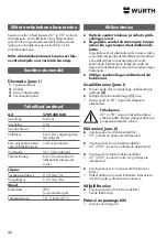 Предварительный просмотр 66 страницы Würth 5709 300 030 Translation Of The Original Operating Instructions