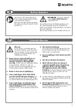 Предварительный просмотр 5 страницы Würth 5709 300 452 Original Operating Instructions