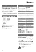 Предварительный просмотр 74 страницы Würth 5709 300 452 Original Operating Instructions