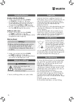 Preview for 16 page of Würth 5952 000 180 Operating Instructions Manual