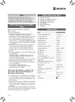 Preview for 112 page of Würth 5952 000 180 Operating Instructions Manual