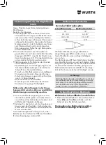 Preview for 9 page of Würth 5952 000 181 Translation Of The Original Operating Instructions