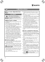 Preview for 72 page of Würth 5952 000 200 Translation Of The Original Operating Instructions