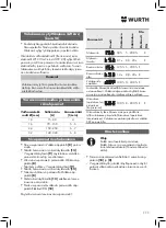 Preview for 111 page of Würth 5952 000 200 Translation Of The Original Operating Instructions