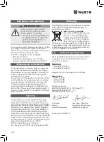 Preview for 136 page of Würth 5952 000 200 Translation Of The Original Operating Instructions