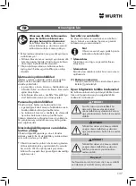 Preview for 137 page of Würth 5952 000 200 Translation Of The Original Operating Instructions