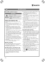 Preview for 138 page of Würth 5952 000 200 Translation Of The Original Operating Instructions