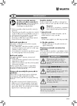 Preview for 203 page of Würth 5952 000 200 Translation Of The Original Operating Instructions