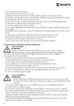 Preview for 4 page of Würth 5952 001 350 Translation Of The Original Operating Instructions